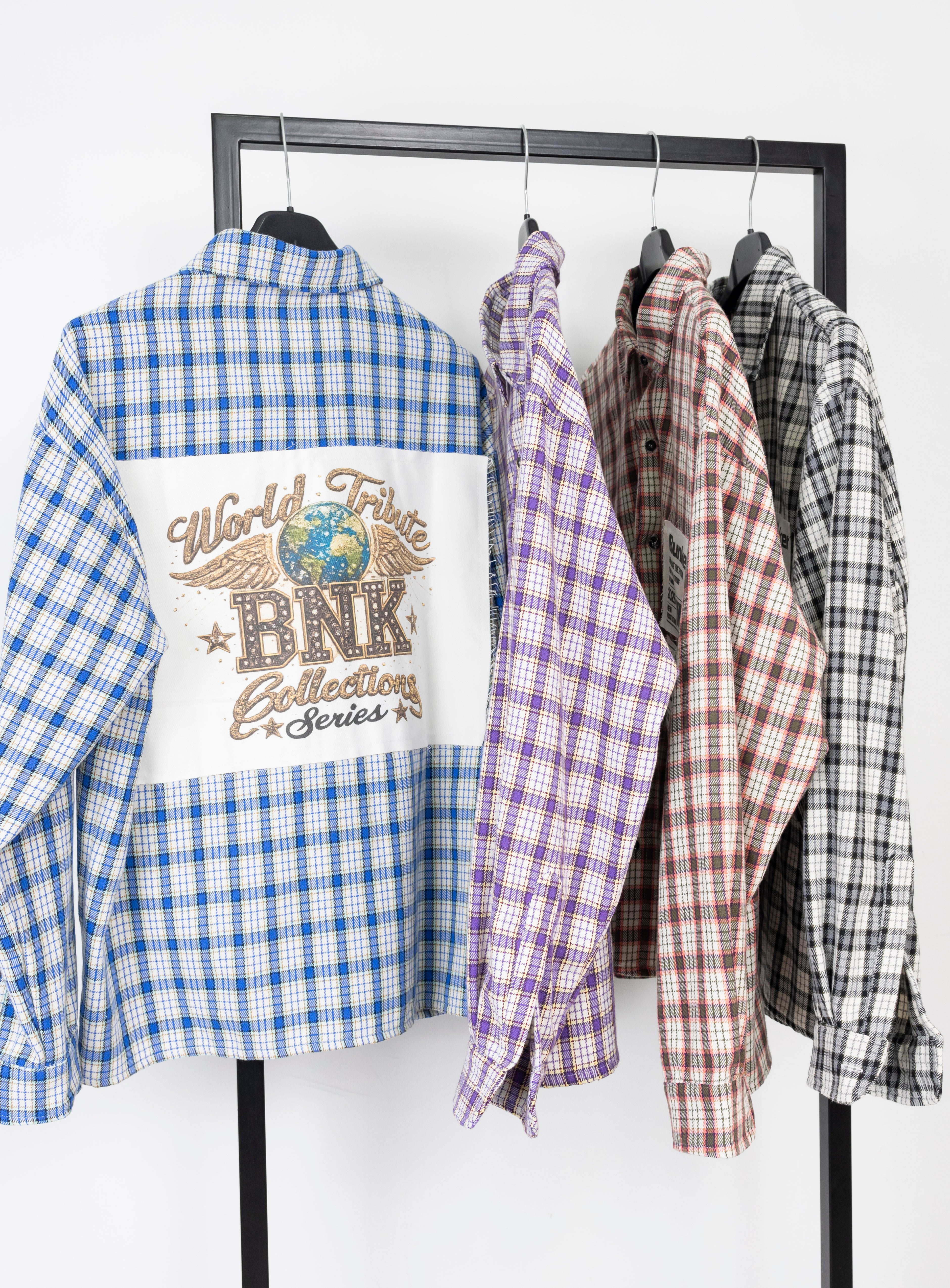 Camicia quadri barcode