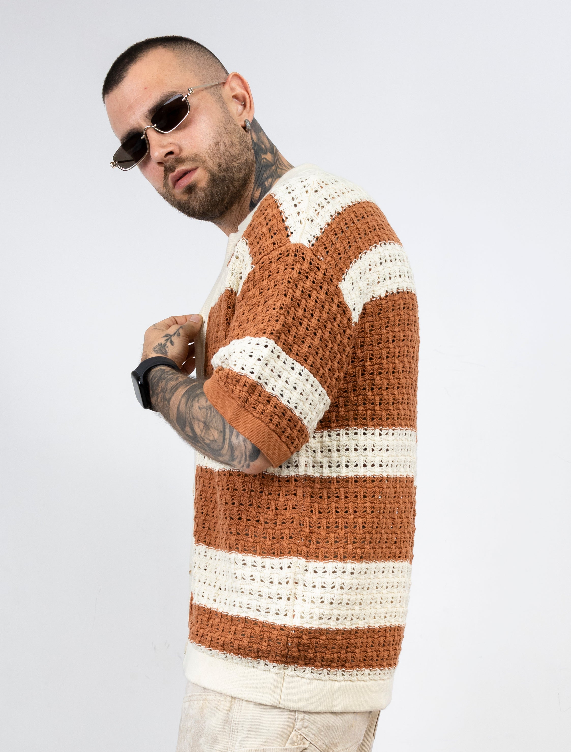 Camicia double colore in filo