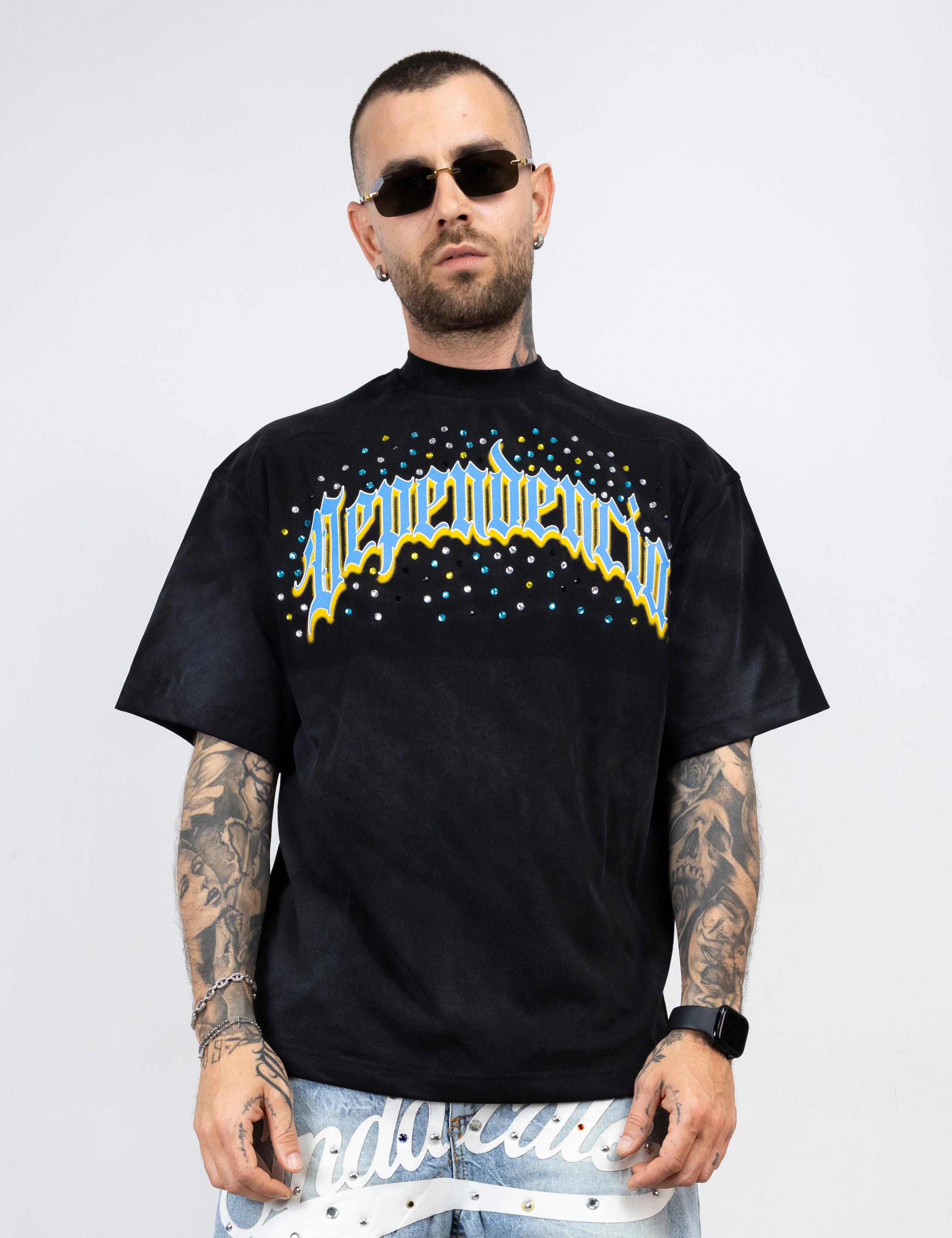 T-shirt dependencia strass