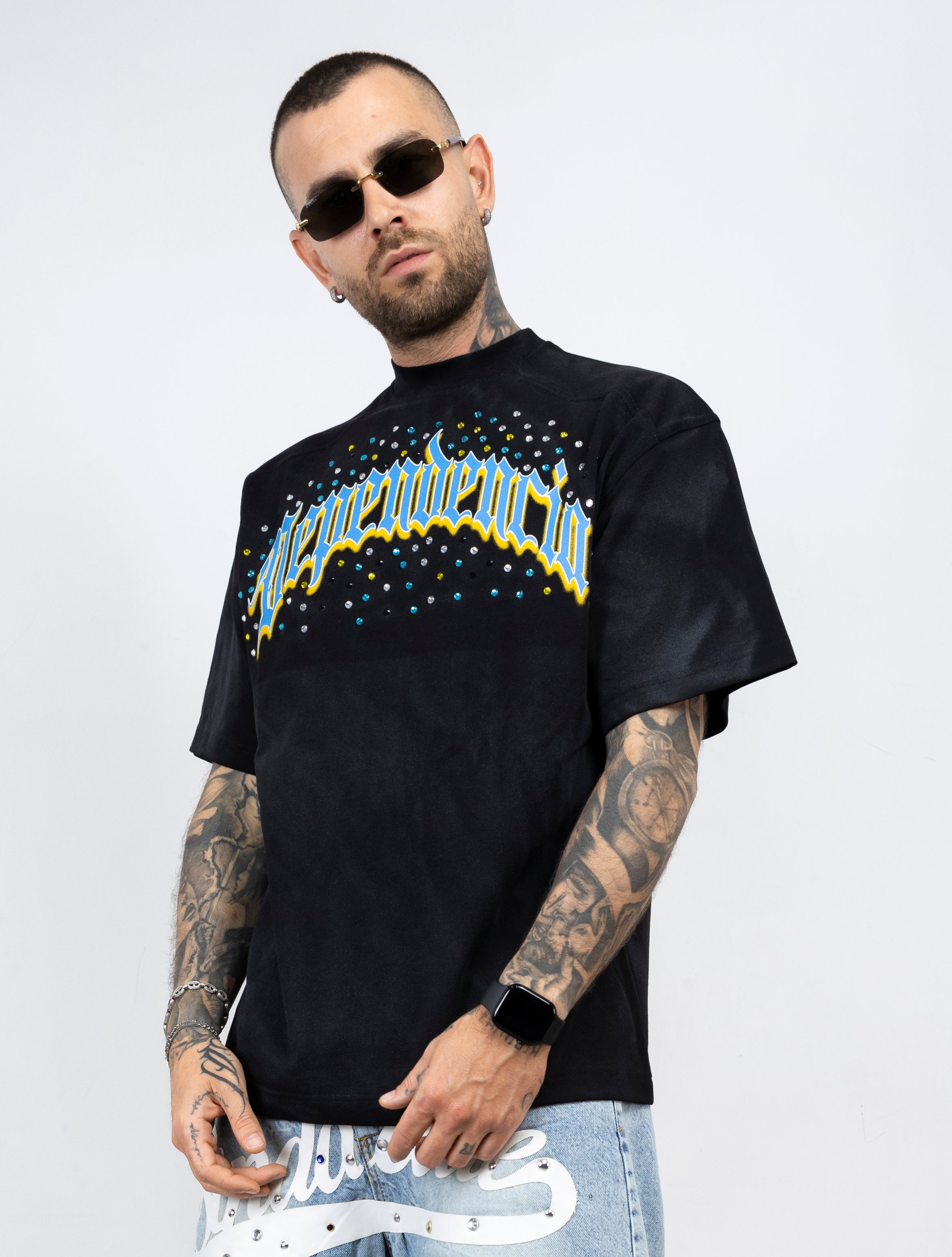 T-shirt dependencia strass