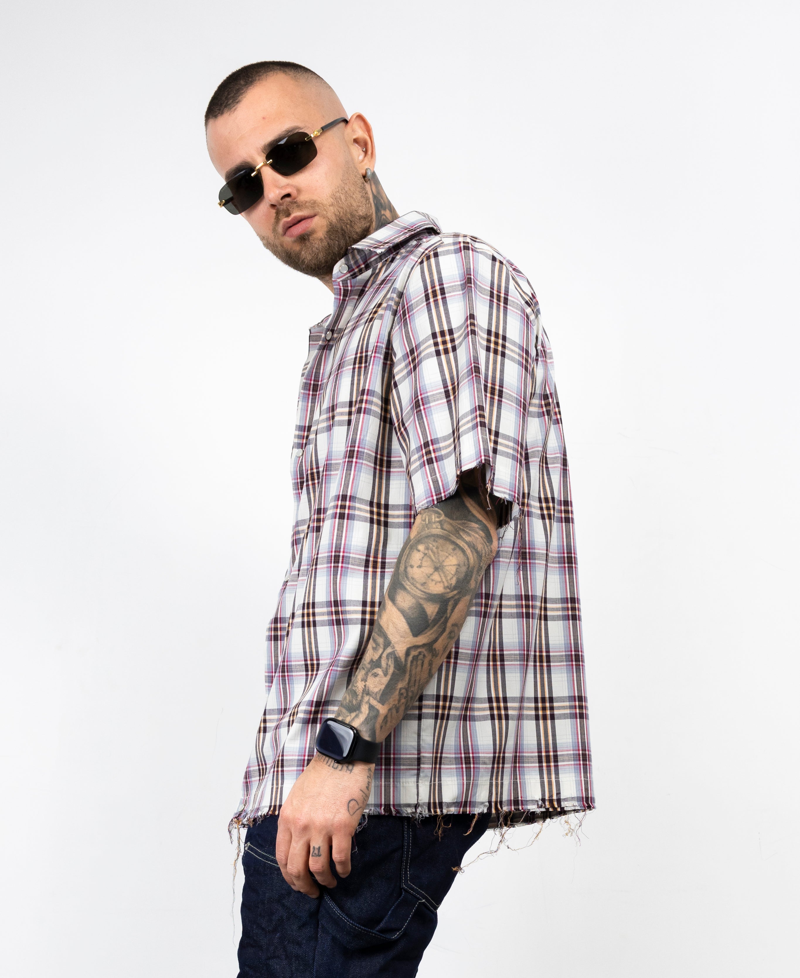 Camicia millerighe taglio vivo