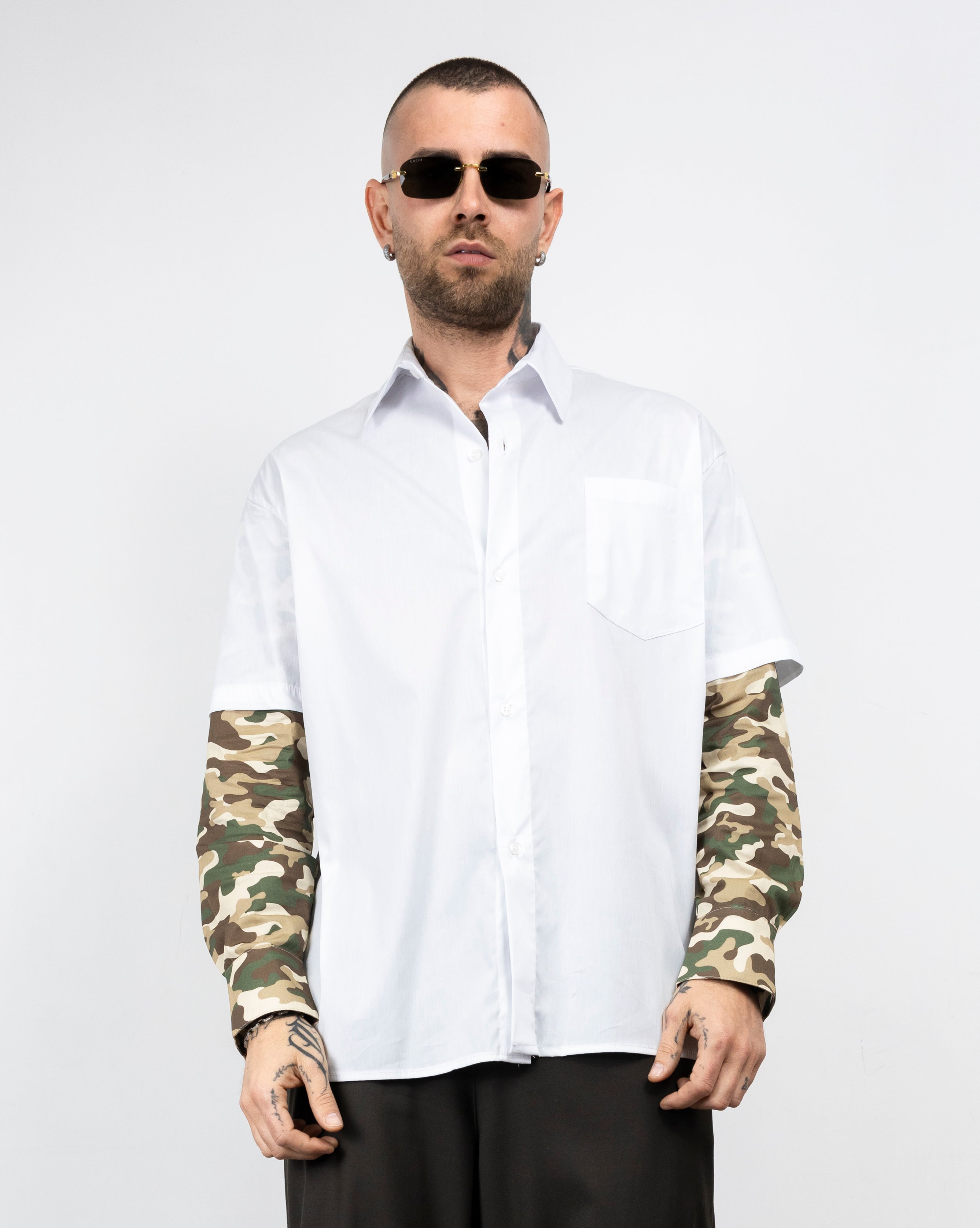 Camicia doouble sleeve mimetic