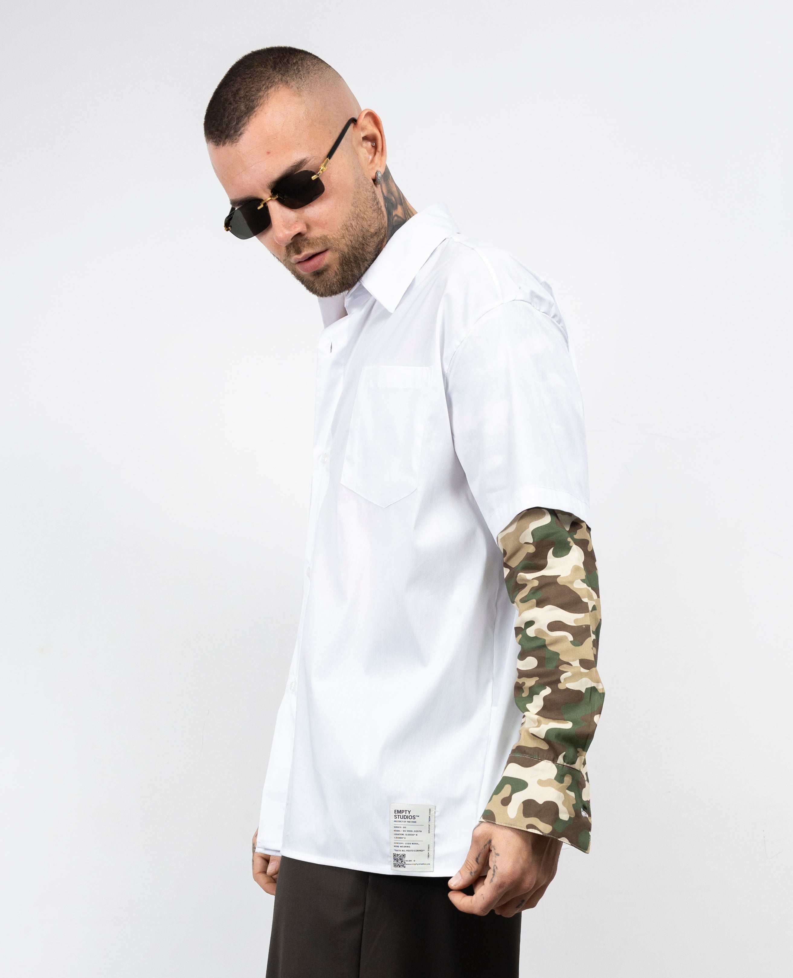 Camicia doouble sleeve mimetic