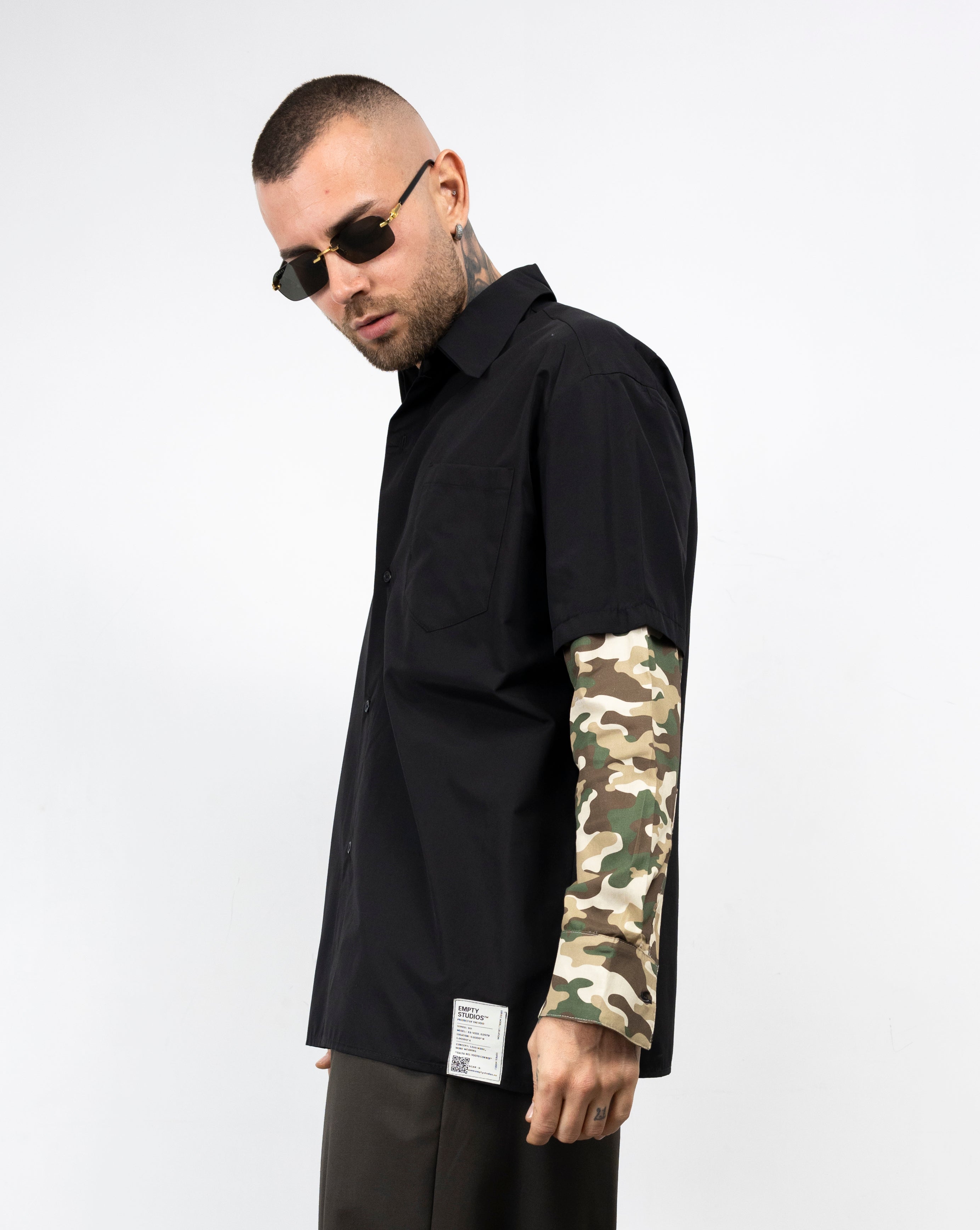 Camicia doouble sleeve mimetic