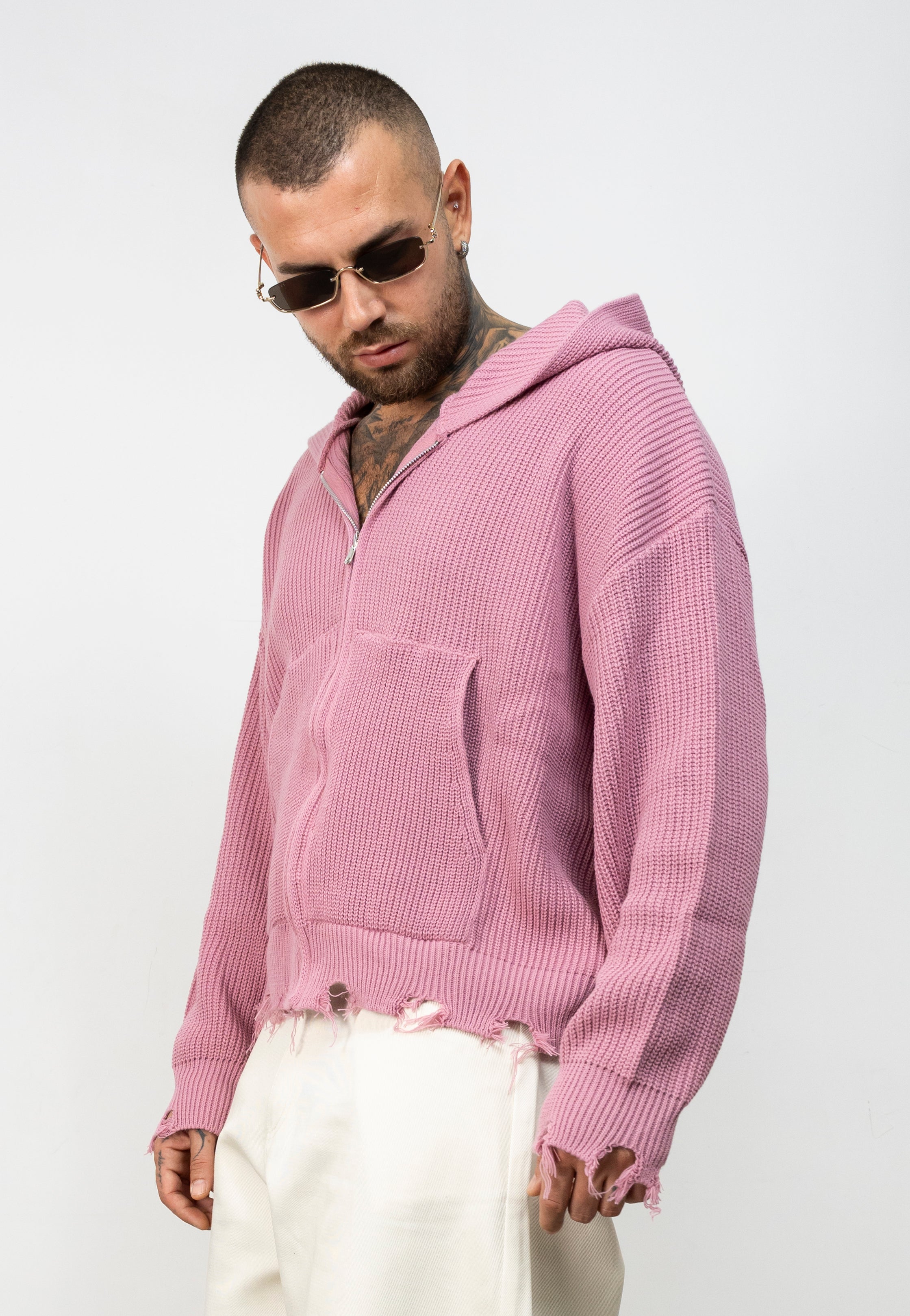 Cardigan Zip Ripped