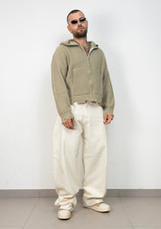 Cardigan Zip Ripped