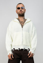 Cardigan Zip Ripped
