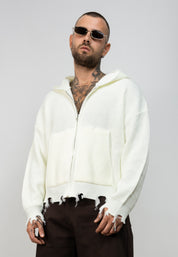 Cardigan Zip Ripped