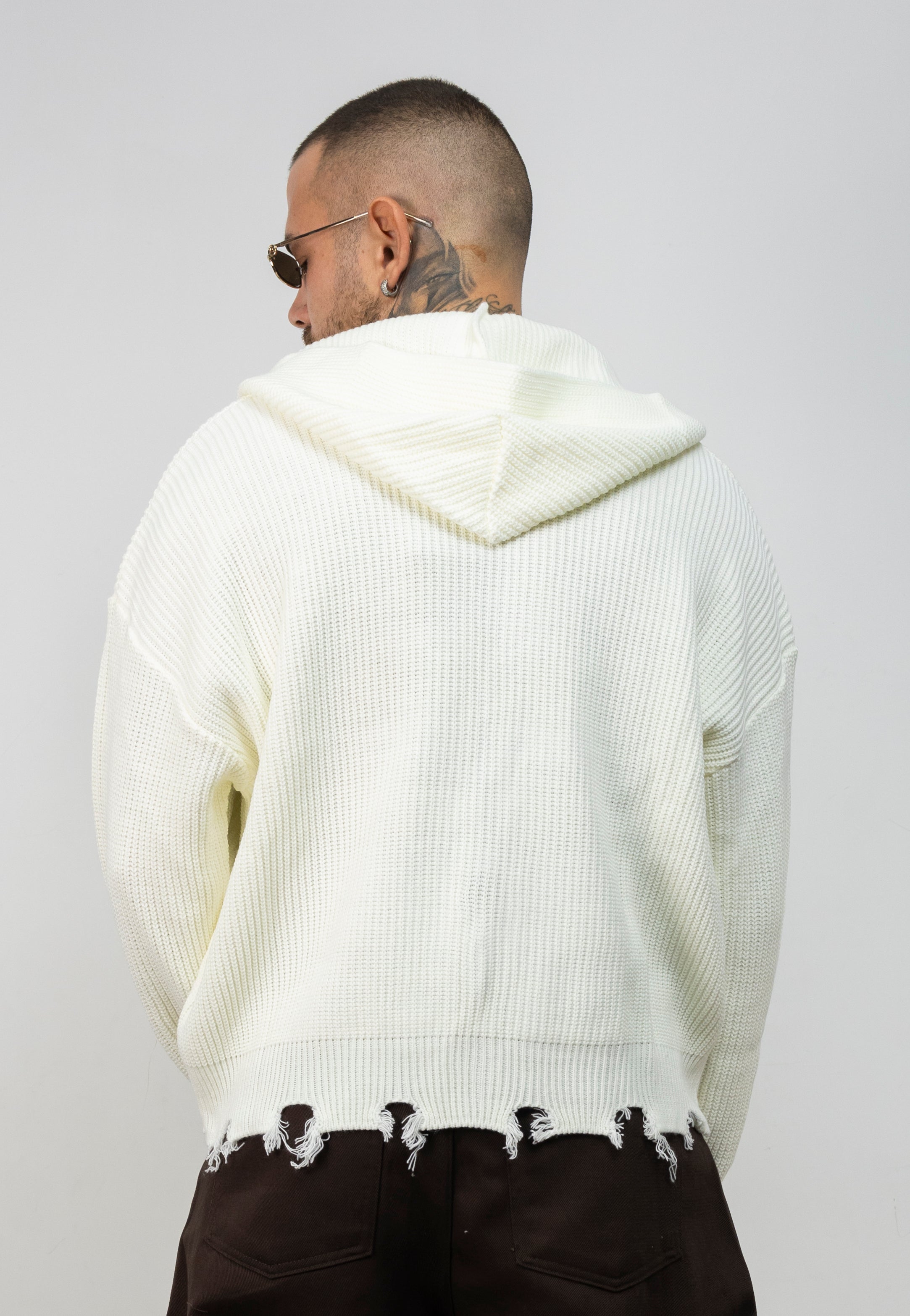 Cardigan Zip Ripped