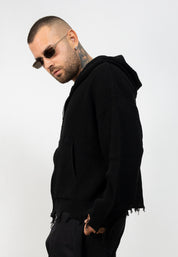 Cardigan Zip Ripped