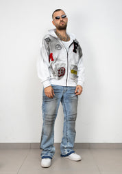 Hoodie Zip America Patch