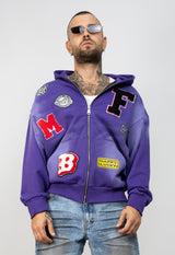 Hoodie Zip America Patch