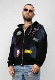 Hoodie Zip America Patch