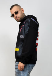 Hoodie Zip America Patch
