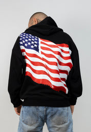 Hoodie Zip America Patch