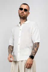 Camicia in Filo Traforato con Colletto