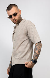 Camicia in Filo Traforato con Colletto