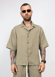 Coordinato Camicia e Bermuda Misto Lino