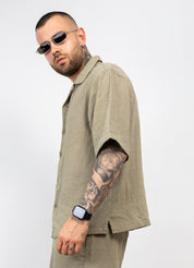 Coordinato Camicia e Bermuda Misto Lino