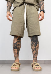 Coordinato Camicia e Bermuda Misto Lino