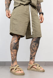 Coordinato Camicia e Bermuda Misto Lino