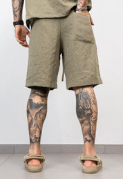 Coordinato Camicia e Bermuda Misto Lino