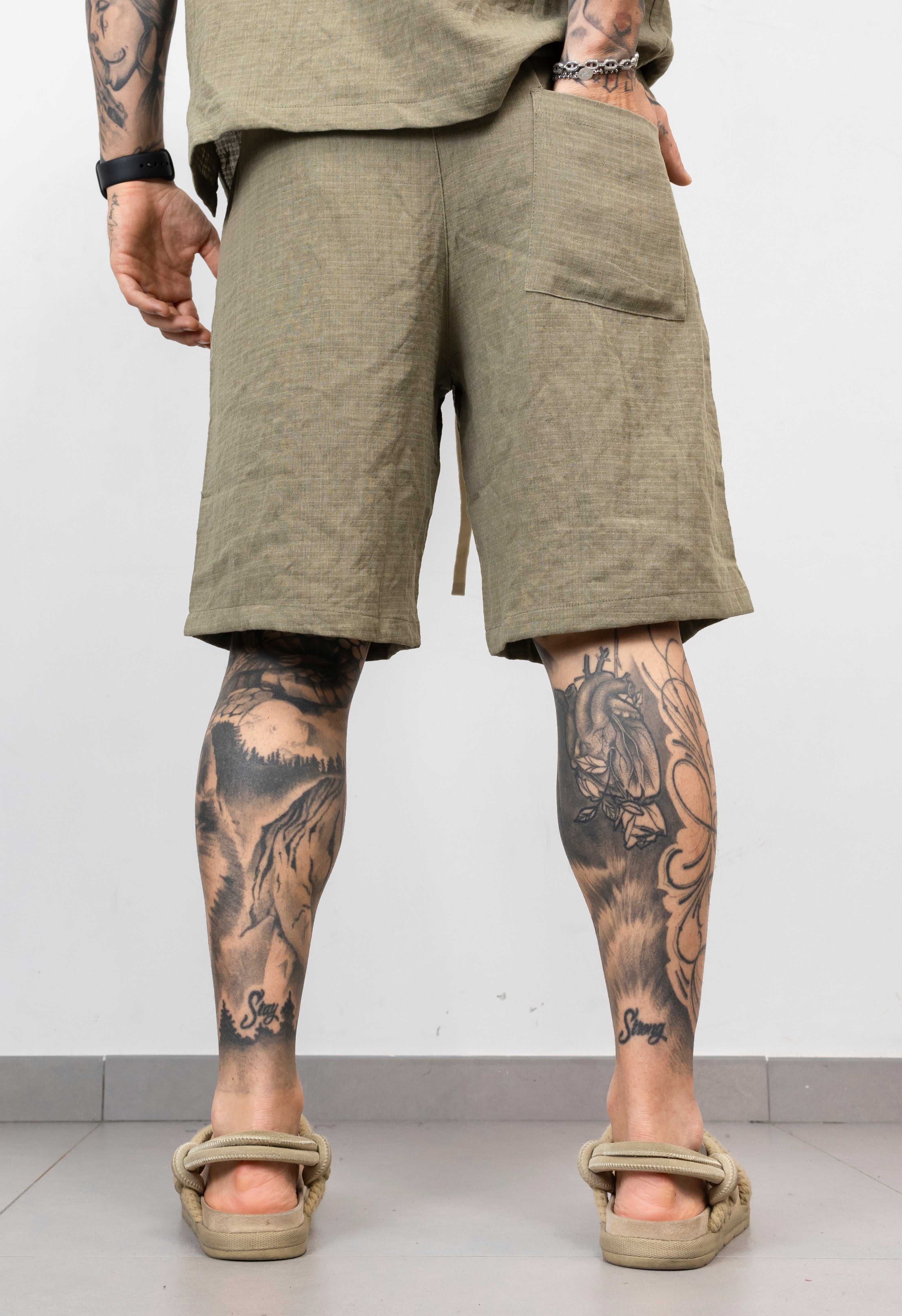 Coordinato Camicia e Bermuda Misto Lino