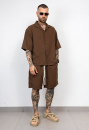 Coordinato Camicia e Bermuda Misto Lino