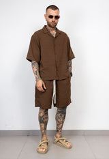 Coordinato Camicia e Bermuda Misto Lino