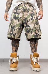 Bermuda Cargo Camouflage con Borchie