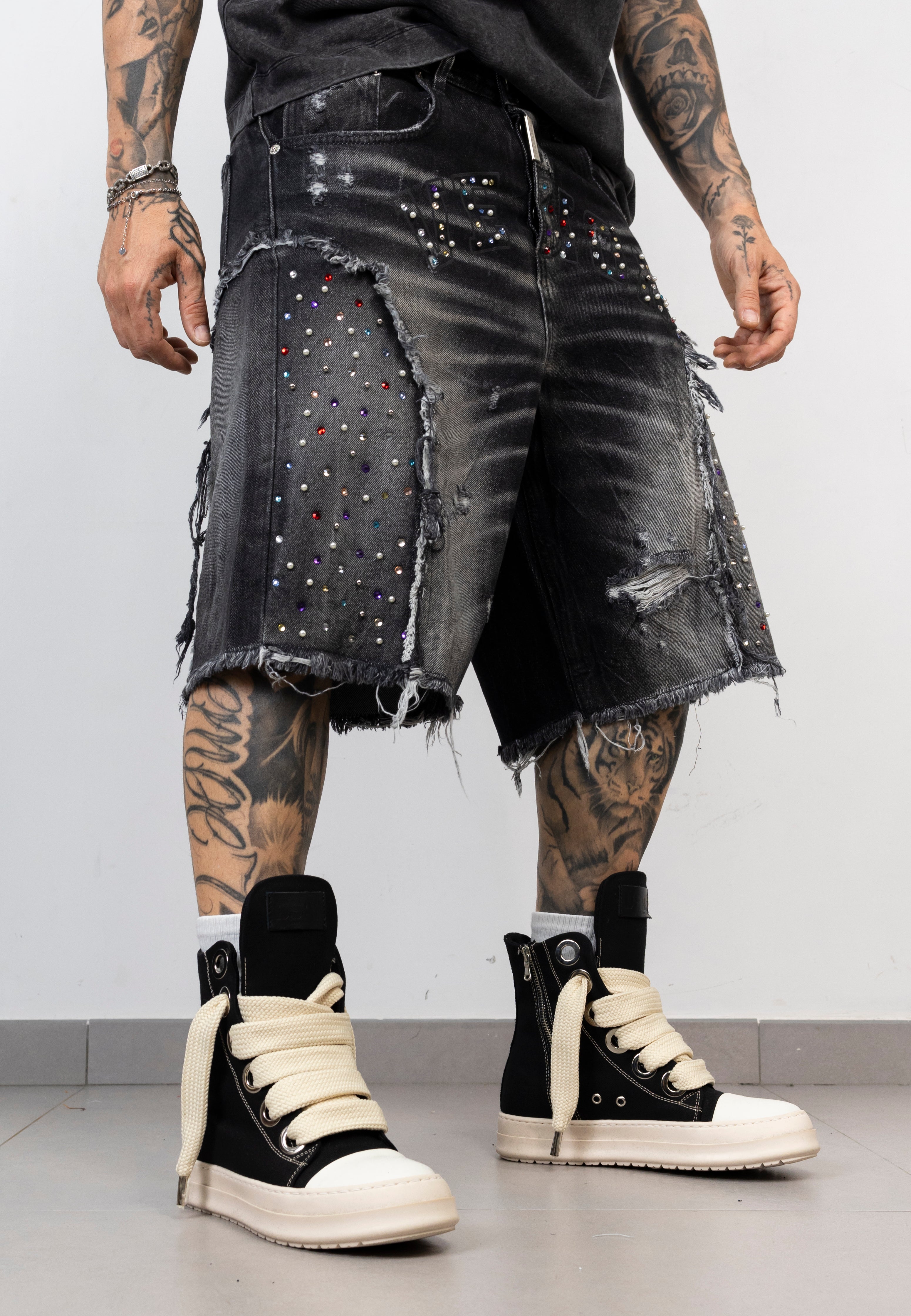 Bermuda Denim Premium Strass