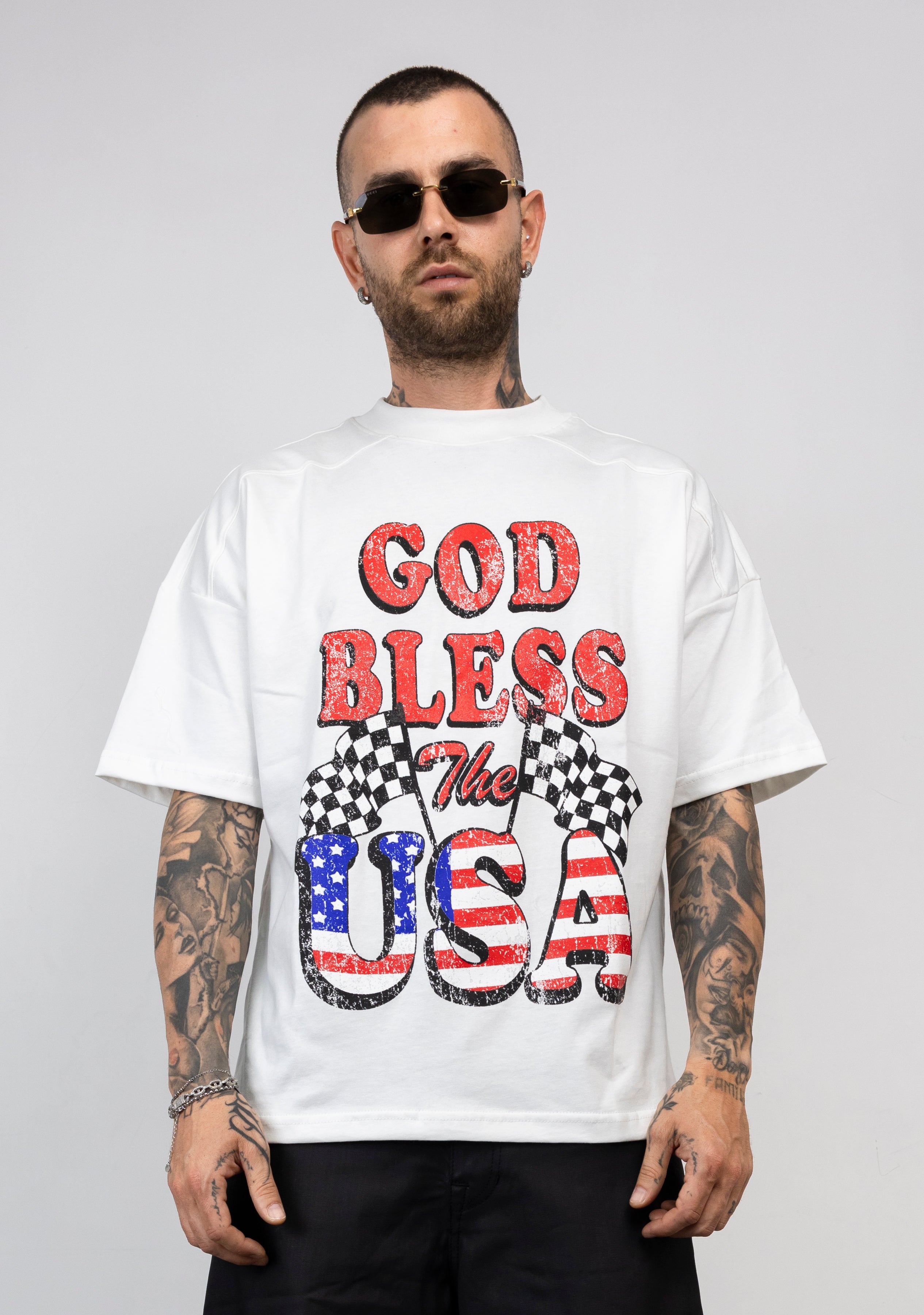 T-Shirt Oversize God Bless The USA