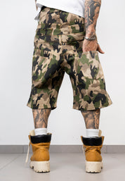 Bermuda Cargo Camouflage con Applicazioni