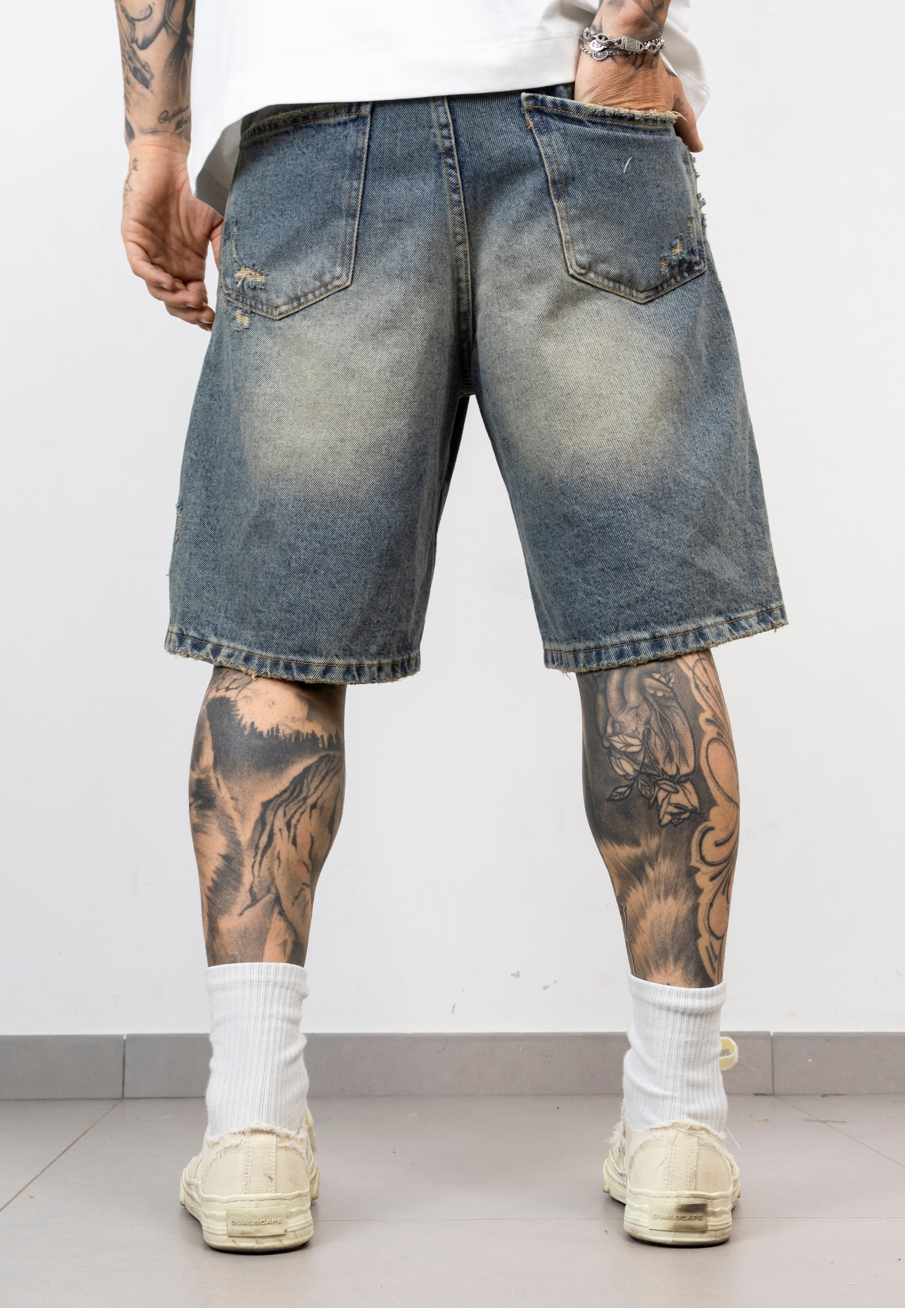 Bermuda Denim Destroyed