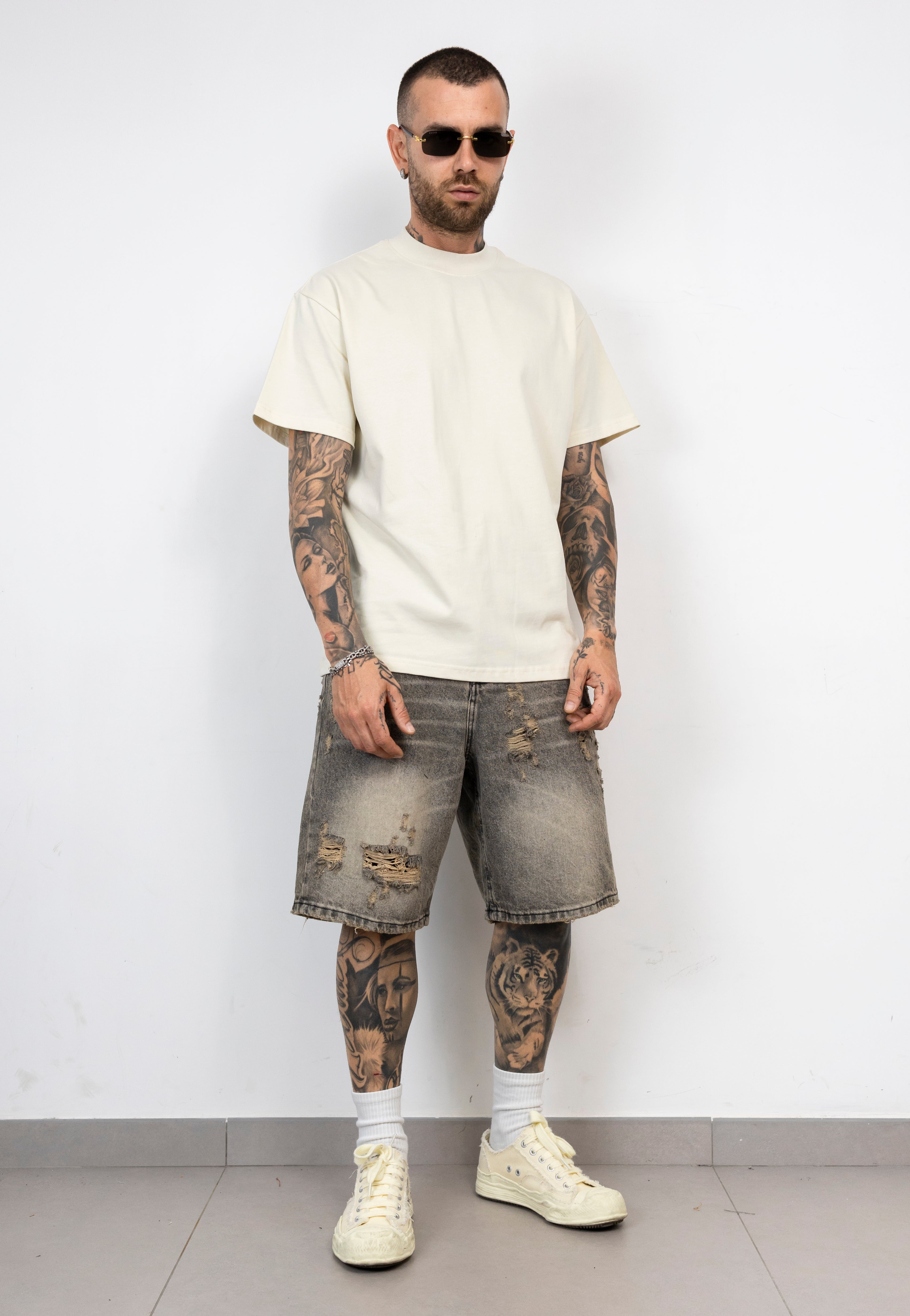 Bermuda Denim Destroyed