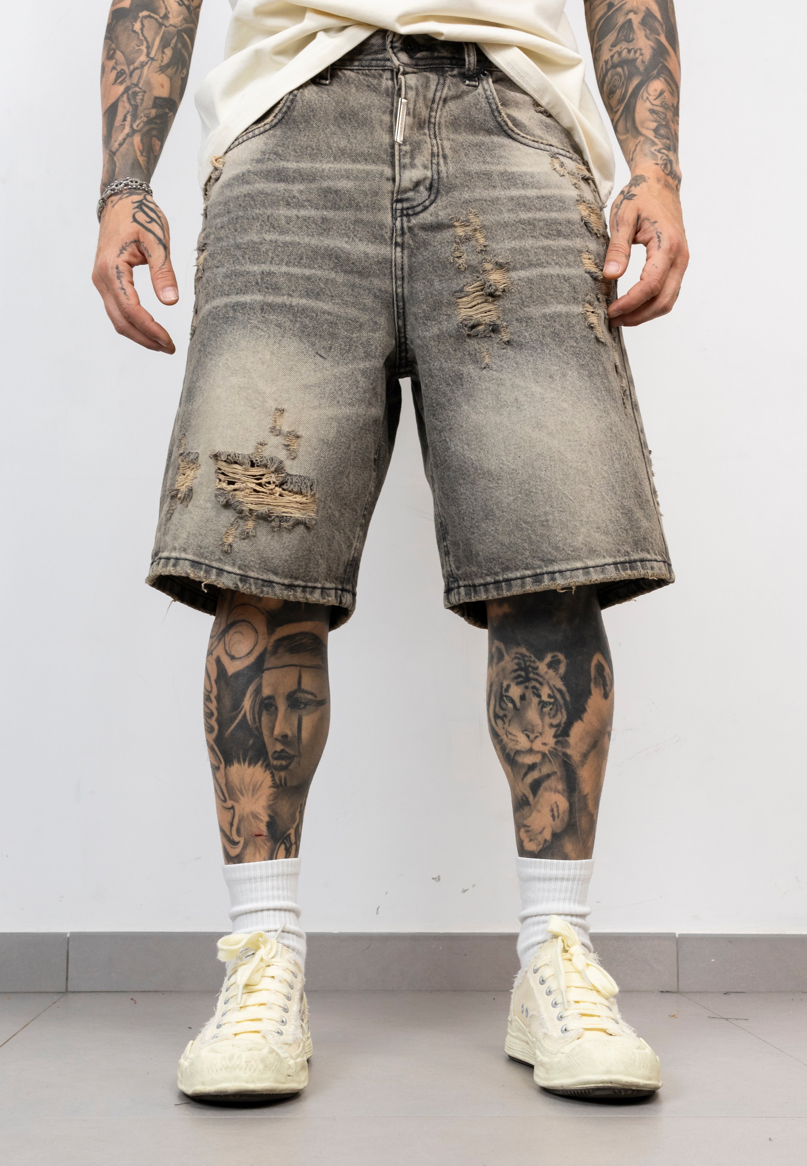 Bermuda Denim Destroyed