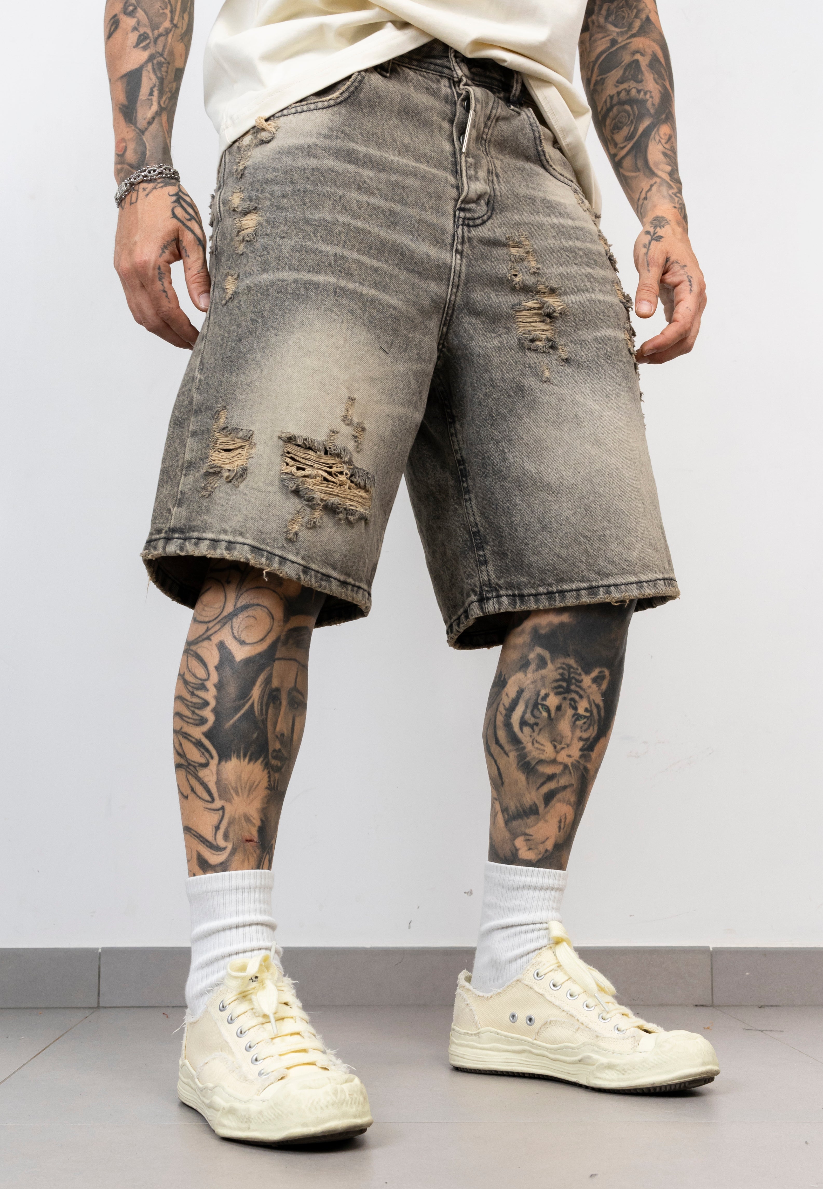 Bermuda Denim Destroyed