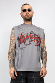 T-Shirt Smanicata No Mercy con Borchie
