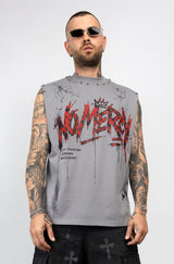 T-Shirt Smanicata No Mercy con Borchie