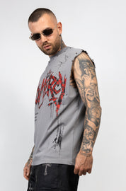 T-Shirt Smanicata No Mercy con Borchie