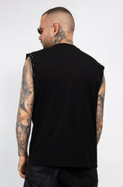 T-Shirt Smanicata No Mercy con Borchie