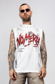 T-Shirt Smanicata No Mercy con Borchie