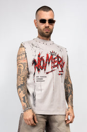 T-Shirt Smanicata No Mercy con Borchie