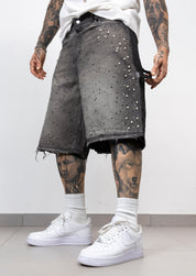 Bermuda Denim bicolor Strass  Perle
