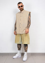 Bermuda Denim Oversize Destroyed Sabbia Vintage