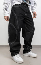 Baggy wave cuciture esterne