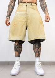 Bermuda Denim Oversize Destroyed Sabbia Vintage