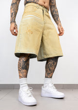 Bermuda Denim Oversize Destroyed Sabbia Vintage