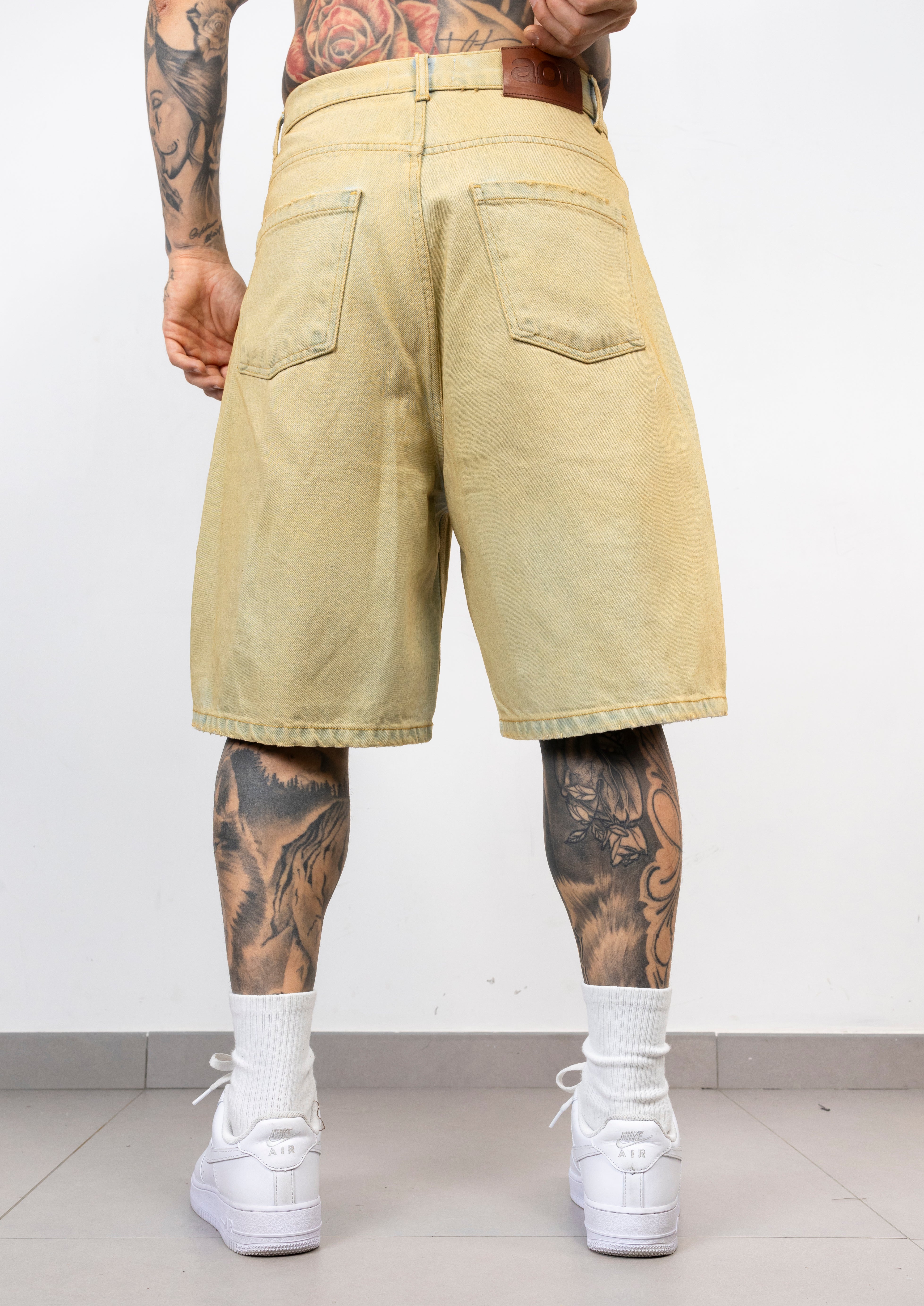 Bermuda Denim Oversize Destroyed Sabbia Vintage