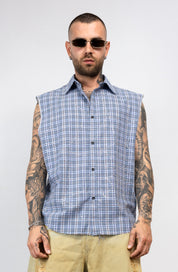 Camicia Smanicata ragnatela con Applicazioni Strass